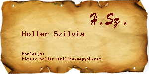 Holler Szilvia névjegykártya