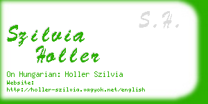 szilvia holler business card
